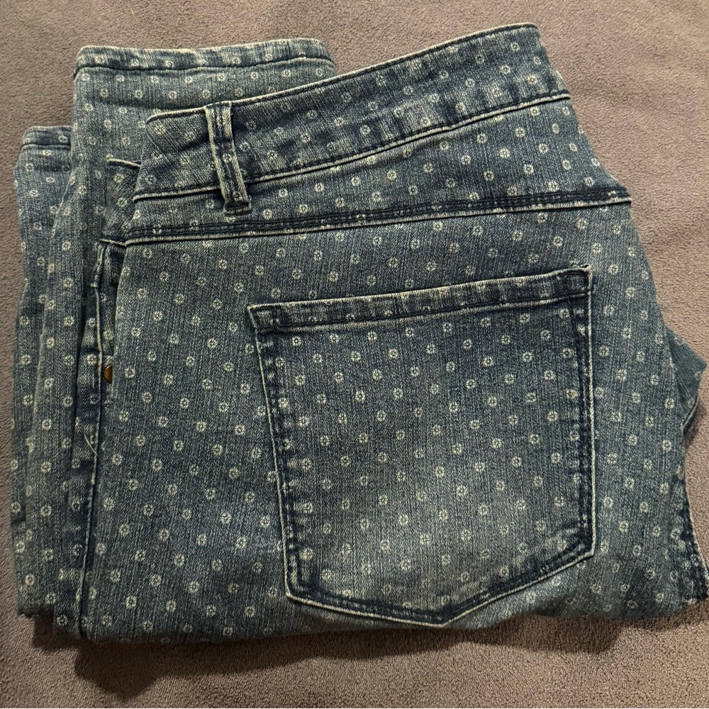 Artisan Ny Blue Patterned Ankle Jeans - Picture 6 of 7